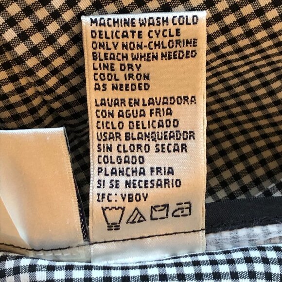 Bill Blass Trousers High Rise Cuffed Black and White Check Vintage. Size 14 - Picture 9 of 10